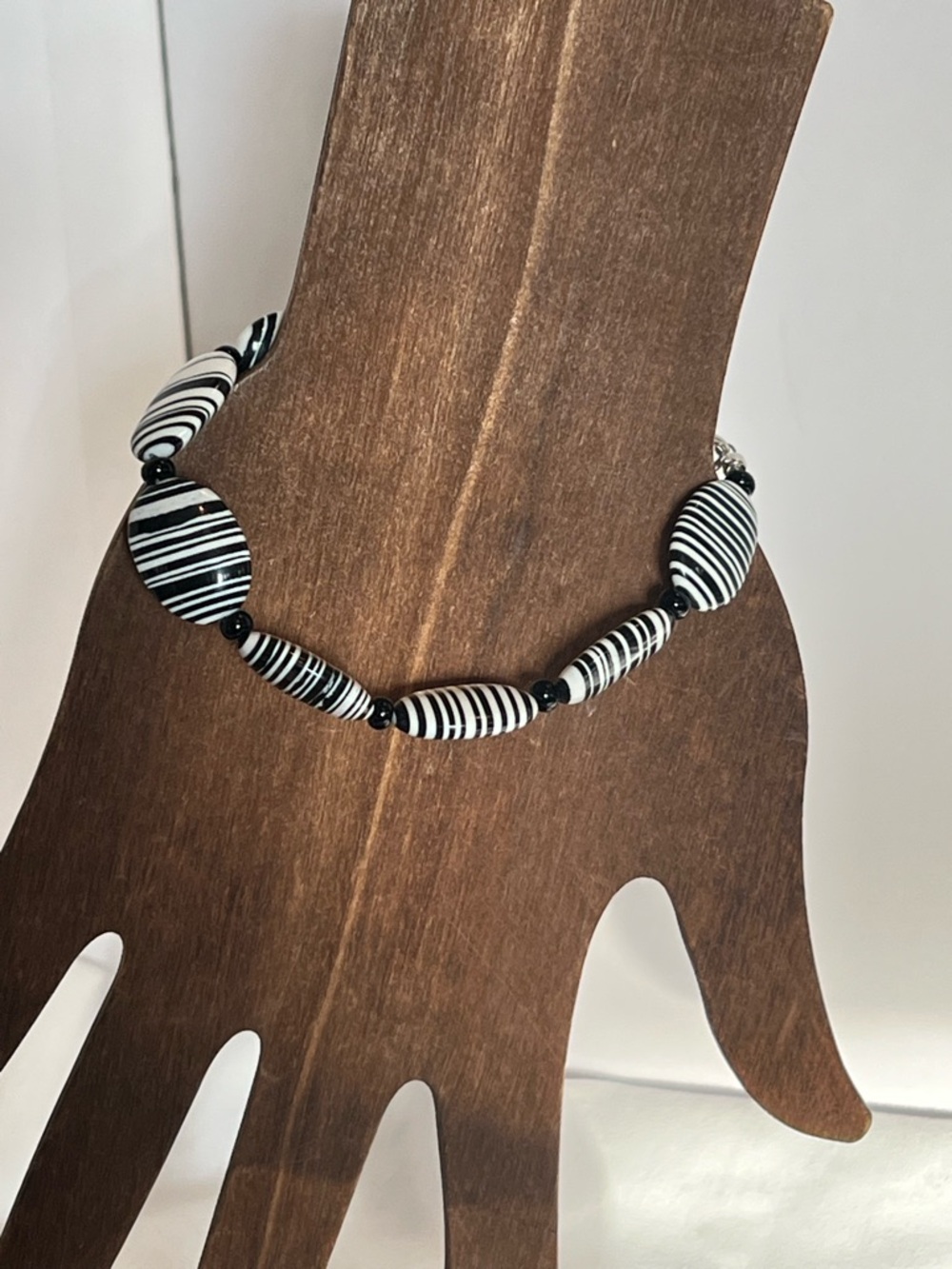 Zebra Agate Beaded Bracelet Women's Jewelry